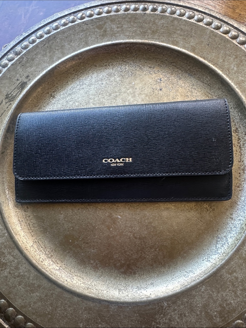 Coach black pristine wallet